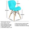 Kit 04 Cadeiras Charles Eames Eiffel Slim Wood Estofada - Tiffany - 5