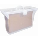 Ver imagem 5 de Kit 2 Maletas Plásticas Empilháveis Transparente Dello Pastas Suspensas Escritório Closet