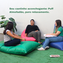 Ver imagem 4 de Puff Almofadão Retangular Almofadão Gigante Eventos Estofadão Aconchegante Cheio - Preto