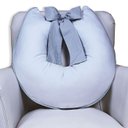 Ver imagem 2 de Almofada Amamentação com Laço - Branca com Cinza