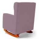 Ver mais imagens de Poltrona de Amamentação e Descanso Zoe com Base Balanço Veludo Rosê - Desk Design