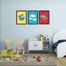 Kit 3 Quadros com Moldura Infantil Céu Preto - 1