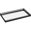 Ver imagem 1 de Bandeja Decorativa de Metal Preto 2x14x27cm Servir Mesa Organizar Café Aparador