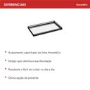Ver imagem 2 de Bandeja Decorativa de Metal Preto 2x14x27cm Servir Mesa Organizar Café Aparador