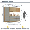 Ver imagem 3 de Cozinha Rainha 5 Peças 8 Portas com Rodapé 100% MDF