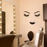 Adesivo Salão de Beleza Sobrancelha e Cílios Decoração Clínica Kanto Store Adesivo de Parede - 1