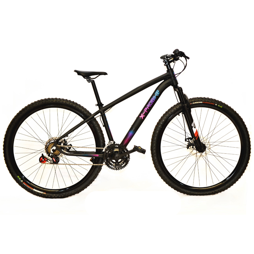 Bicicleta Aro 29 Câmbio Shimano 21v Preto Rosa e Azul X-PROBIKE:19 - 1