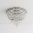 Ver imagem 1 de Lustre de Cristal Redondo 60x60cm Transparente Luxo Florenza
