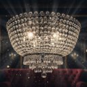 Ver imagem 3 de Lustre de Cristal Redondo 60x60cm Transparente Luxo Florenza