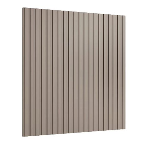 Painel Ripado Decorativo 240cm X 240cm em Madeira Mdf Cor:grigio
