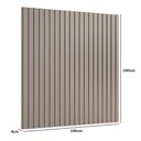 Ver imagem 2 de Painel Ripado Decorativo 240cm X 240cm em Madeira Mdf Cor:grigio