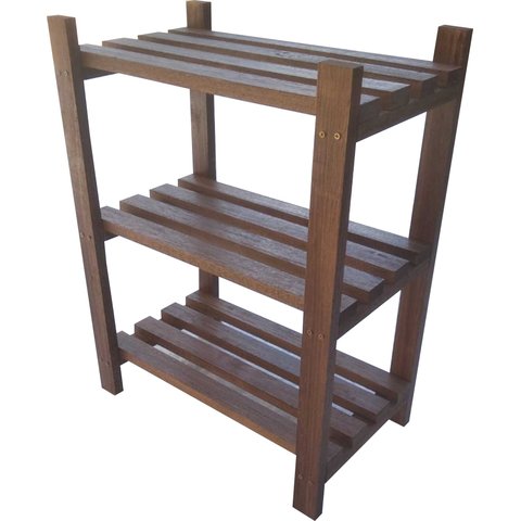 Estante Modular 3 Prateleiras Madeira Maciça 65x50x29 Cm Pintada Neonx:osmocolor Ipê Semi Transpa