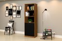 Ver imagem 4 de Conjunto 3 Armários Organizador Office Escritório Preto com Nature - Rede Móveis