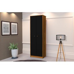 Conjunto 3 Armários Organizador Office Escritório Preto com Nature - Rede Móveis - 3