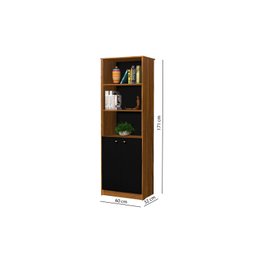 Conjunto 3 Armários Organizador Office Escritório Preto com Nature - Rede Móveis - 10