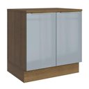 Ver imagem 1 de Balcão de Cozinha 80 cm 2 Portas Rustic/Cinza Lux Madesa