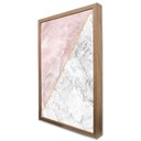 Ver imagem 3 de Quadro Decorativo Caixa Geométrico Mármore Rosa Tacolado Moldura Caixa 3cm Freijó com Vidro 60 X 90c