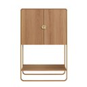 Ver imagem 3 de Balcão Bar Luna Orgânico 90x140cm 2 Portas Hanover/dourado 28069