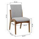 Ver mais imagens de Conjunto Mesa Toscana + Cadeiras Tulipa 8 Lugares com Tampo em MDF e Estofado Linho Cinza Mescla