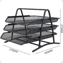 Ver imagem 3 de Organizador Mesa Escritório Bandeja Documento Papel A4 Metal