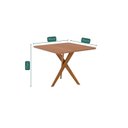 Ver imagem 3 de Mesa para Sala de Jantar 77cm x 95cm sem Vidro Cacau Marrom/Cinamomo