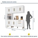 Ver imagem 6 de Cozinha Completa Lorena 11 Portas 2 Gavetas MDP 182cm Branco Kaiki Móveis