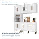 Ver imagem 7 de Cozinha Completa Lorena 11 Portas 2 Gavetas MDP 182cm Branco Kaiki Móveis