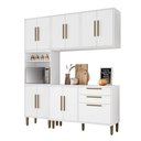 Ver imagem 3 de Cozinha Completa Lorena 11 Portas 2 Gavetas MDP 182cm Branco Kaiki Móveis