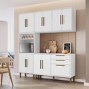 Ver imagem 1 de Cozinha Completa Lorena 11 Portas 2 Gavetas MDP 182cm Branco Kaiki Móveis