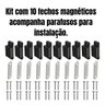 10 Trinco Porta de Armario Fecho Trava Magnetica Ima Moveis Soprano Fecho Magnetico C/batente 2 Furo - 3