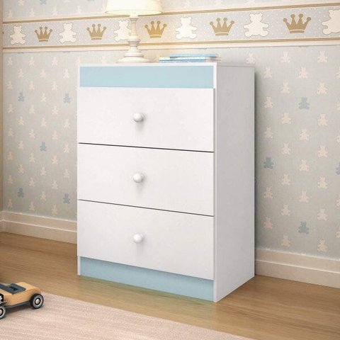 Cômoda Infantil 3 Gavetas Peternella Móveis Flex Color