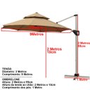 Ver imagem 2 de Ombrelone Guarda Sol Tenda Praia Piscina Deck Varanda Terraço Quintal Jardim Hotel Fazenda Pousada a