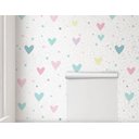 Ver imagem 3 de Papel de Parede Corações Infantil Colorido Rolo 3m