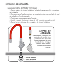 Ver imagem 5 de Torneira de Bancada para Cozinha Motion Flexível Vermelha Zagonel