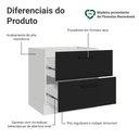 Ver imagem 3 de Balcão de Cozinha 80 cm 2 Gavetas (sem Tampo) Branco/Preto Agata Madesa