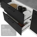 Ver imagem 6 de Balcão de Cozinha 80 cm 2 Gavetas (sem Tampo) Branco/Preto Agata Madesa