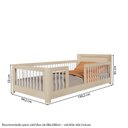 Ver imagem 3 de Guarda-Roupa Modulado e Cama Solteiro Montessoriano Infantil Wave Casatema MadeiraOriginals Branco/Marrom