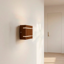 Ver imagem 2 de Arandela c/ Friso Imbuia Acrilux para Parede ou Muro 12x12 Imbuia | 127/220V