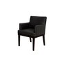 Kit 2 Poltronas Decorativa Vitória Couro Preto Pés Madeira Ms Decor - 2