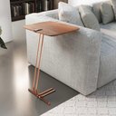 Ver imagem 2 de Mesa de Apoio para Sofá Bandeja Castanho Base Cobre