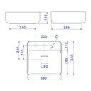 Ver imagem 7 de Cuba de Apoio Deca 40x40 Quadrada Branca + Válvula + Sifão