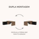 Ver imagem 7 de Kit 2 Peças com Mesa para Escritório Diretor em L em Tamburato e Armário Multiuso Baixo Marrom/Nogal/Preto Artany