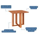 Ver imagem 2 de Mesa para Sala de Jantar em Mdf Flora 95 X 95 Cm Cimol Cinamomo/cinamomo
