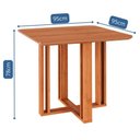Ver imagem 3 de Mesa para Sala de Jantar em Mdf Flora 95 X 95 Cm Cimol Cinamomo/cinamomo