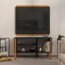 Ver imagem 3 de Rack com Painel para Tv até 40 Polegadas Fit 90cm - Vianossa - Preto e Cedro
