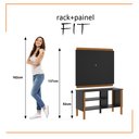 Ver imagem 4 de Rack com Painel para Tv até 40 Polegadas Fit 90cm - Vianossa - Preto e Cedro