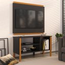 Ver imagem 1 de Rack com Painel para Tv até 40 Polegadas Fit 90cm - Vianossa - Preto e Cedro