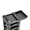 Ver imagem 7 de Kit Salão de Beleza Cadeira Manual + Lavatório com Cuba + Carrinho Auxiliar + 9 Escovas - Dompel