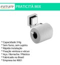 Ver imagem 6 de Suporte Porta Papel Higiênico Banheiro Ventosa Cromado Cor Cromado