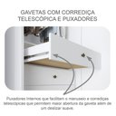 Ver imagem 5 de Guarda Roupa Casal Belmonte com Espelho e Gaveteiro Milão com Chave Neve - Novo Horizonte